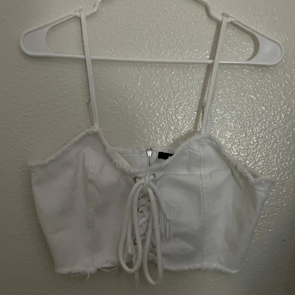 Forever 21 White Crop Top